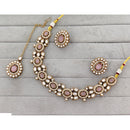 Rajwadi Collection Royal Pota And Crystal Stone Statement Necklace Set
