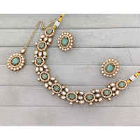 Rajwadi Collection Royal Pota And Crystal Stone Statement Necklace Set