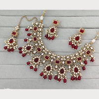 Rajwadi Collection Royal Pota And Crystal Stone Beads Statement Necklace Set