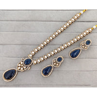 Rajwadi Collection Royal Pota Stone Statement Necklace Set