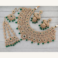 Rajwadi Grand Collection Crystal Stone And Pearl Necklace Set