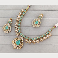 Rajwadi Collection Royal Pota Stone Statement Necklace Set