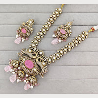 Rajwadi Collection Royal Pota Stone Statement Necklace Set
