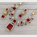 Rajwadi Collection Royal Pota Stone Statement Necklace Set