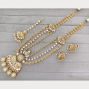 Rajwadi Collection Royal Pota Stone And Pearl Statement Long Necklace Set