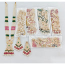 Rajwadi Collection Royal Pota Stone And Pearl Meenakari Long Necklace Set