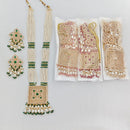 Rajwadi Collection Royal Pota Stone And Pearl Statement Long Necklace Set