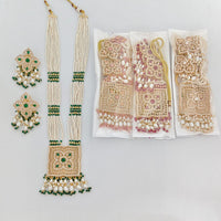 Rajwadi Collection Royal Pota Stone And Pearl Statement Long Necklace Set