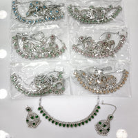 Rajwadi Collection Grand Crystal Stone And Pearl Necklace Set