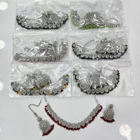 Rajwadi Collection Grand Crystal Stone And Pearl Necklace Set