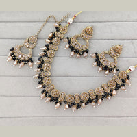 Rajwadi Collection Grand Crystal Stone And Pearl Necklace Set