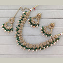 Rajwadi Collection Grand Crystal Stone And Pearl Necklace Set