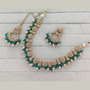 Rajwadi Collection Grand Crystal Stone And Pearl Necklace Set