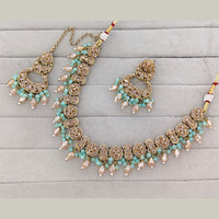 Rajwadi Collection Grand Crystal Stone And Pearl Necklace Set