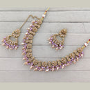 Rajwadi Collection Grand Crystal Stone And Pearl Necklace Set