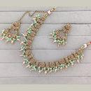 Rajwadi Collection Grand Crystal Stone And Pearl Necklace Set
