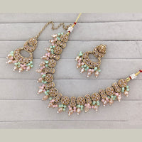 Rajwadi Collection Grand Crystal Stone And Pearl Necklace Set