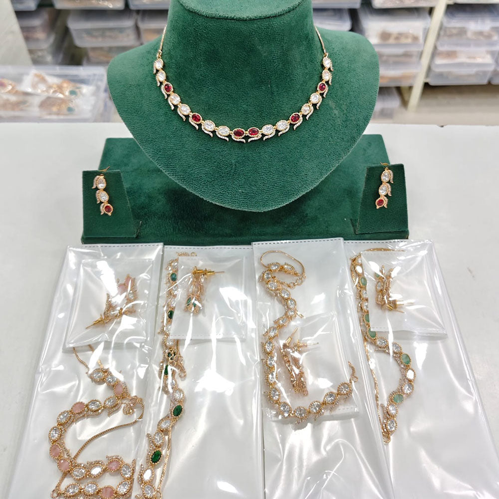 Rajwadi Collection Heritage Polki Kundan Stone Necklace Set