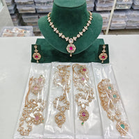 Rajwadi Collection Heritage Polki Kundan Stone Necklace Set