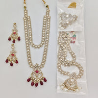Rajwadi Collection Heritage Polki Kundan Stone And Beads Long Necklace Set