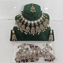 Rajwadi Collection Heritage Polki Kundan Stone And Beads Necklace Set