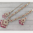 Rajwadi Collection Designer Pota Stone And Beads Long Necklace Set