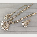 Rajwadi Collection Designer Pota Stone And Beads Long Necklace Set
