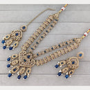 Rajwadi Collection Glam Crystal Stone Beads And Pearl Traditional Necklace Set
