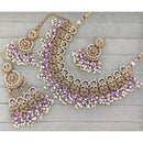 Rajwadi Collection Glam Crystal Stone And Pearl Traditional Necklace Set