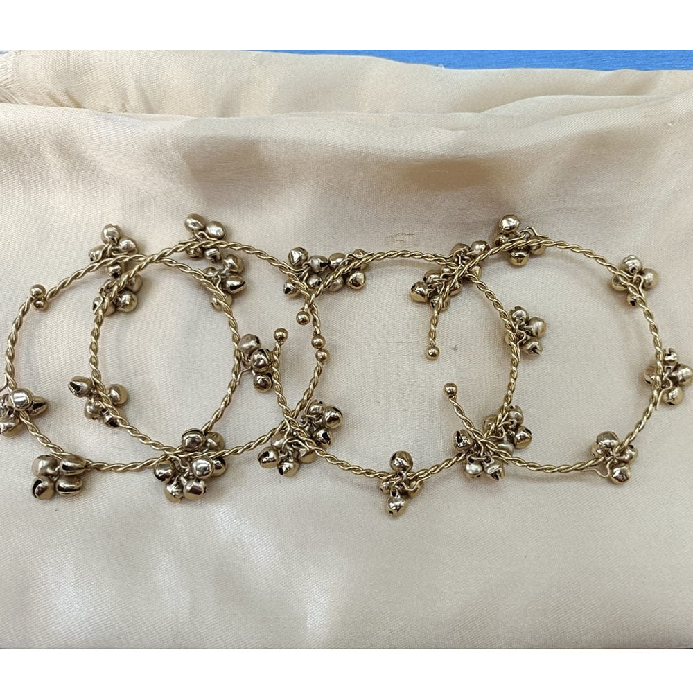 Rajwadi Collection Ethnic Ghungroo Kashmiri Bangles Set