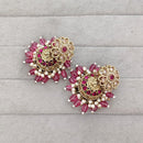 Rajwadi Collection Royal Crystal Stone Pearl And Beads Jhumki Earrings