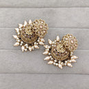 Rajwadi Collection Royal Crystal Stone Pearl And Beads Jhumki Earrings
