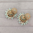 Rajwadi Collection Royal Crystal Stone Pearl And Beads Jhumki Earrings