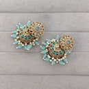 Rajwadi Collection Royal Crystal Stone Pearl And Beads Jhumki Earrings