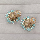 Rajwadi Collection Royal Crystal Stone Pearl And Beads Jhumki Earrings