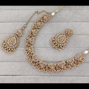 Rajwadi Collection Crystal Stone And Pearl Necklace Set