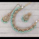 Rajwadi Collection Crystal Stone And Pearl Necklace Set