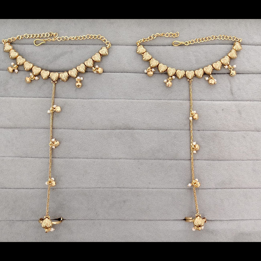 Rajwadi Collection Designer Pearl Haathphool Hand Jewellery