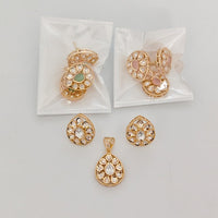 Rajwadi Collection Designer Polki Kundan Pendant Set