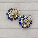 Rajwadi Collection Sparkling Crystal Stone And Beads Jhumki Earrings