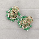 Rajwadi Collection Sparkling Crystal Stone And Beads Jhumki Earrings