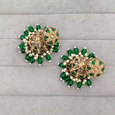 Rajwadi Collection Sparkling Crystal Stone And Beads Jhumki Earrings
