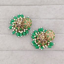 Rajwadi Collection Sparkling Crystal Stone And Beads Jhumki Earrings