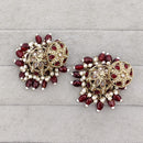 Rajwadi Collection Sparkling Crystal Stone And Beads Jhumki Earrings