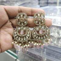 Rajwadi Collection Ethnic Pota Stone And Beads Dangler Earrings