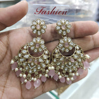 Rajwadi Collection Ethnic Pota Stone And Beads Dangler Earrings