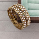 Rajwadi Collection Shimmer Crystal Stone Bangles Set