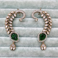 Rajwadi Collection Glamorous American Diamond (Left & Right) Ear Cuff Earrings