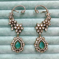 Rajwadi Collection Glamorous American Diamond (Left & Right) Ear Cuff Earrings