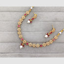 Rajwadi Collection Glam Crystal Stone Beads And Pearl Designer Necklace Set